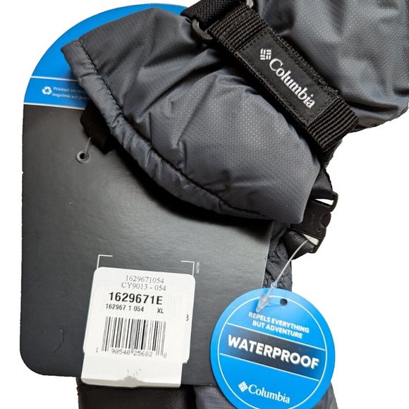 NWT Columbia Boys Rain Water Stain Resistant Mitten Gray Ski Gloves Size… - Picture 3 of 7